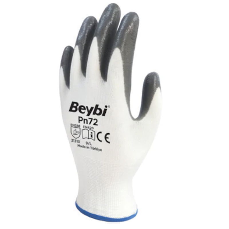 GRİ İŞ ELDİVENİ NİTRİL KAPLAMA