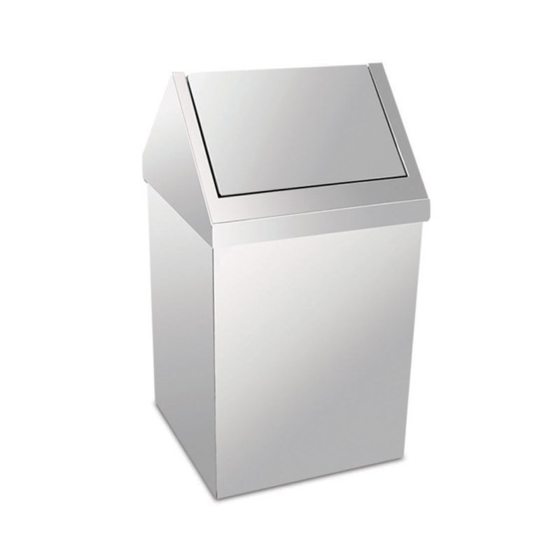 ÇATI KAPAKLI ÇÖP KOVASI PASLANMAZ 11 L