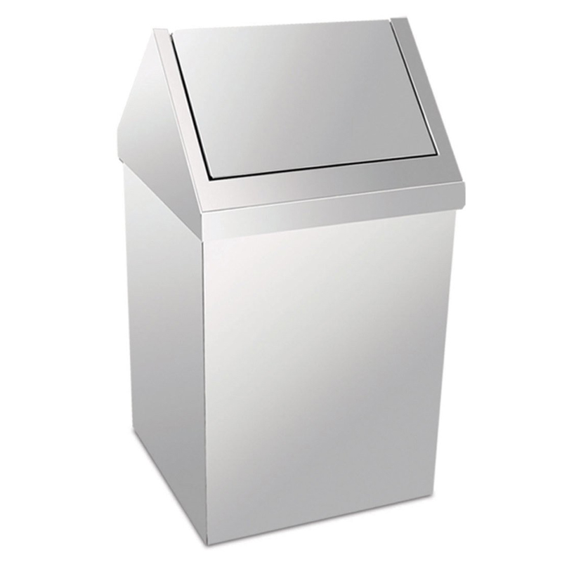 ÇATI KAPAKLI ÇÖP KOVASI PASLANMAZ 25 L